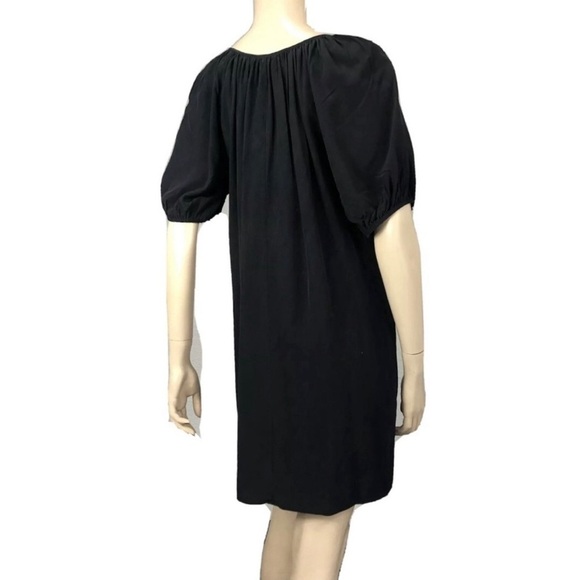 Fifteen -twenty silk ruffle tie front balloon sleeve short tunic/shirt dress - Picture 6 of 11
